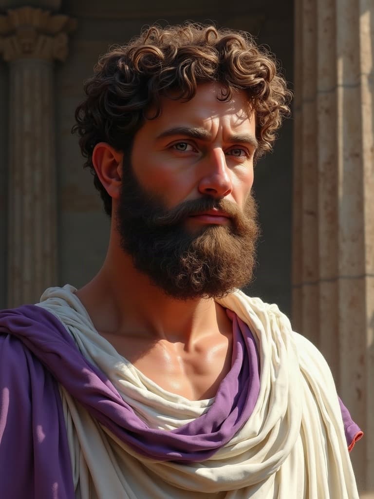 AI-generated portrait of Marcus Aurelius